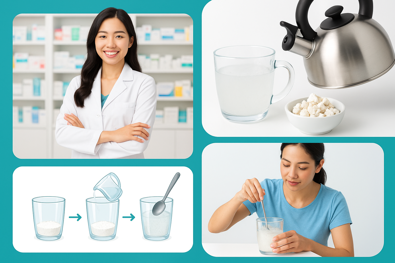 Luôn pha bột sắn dây với nước sôi Luôn pha bột sắn dây với nước sôi