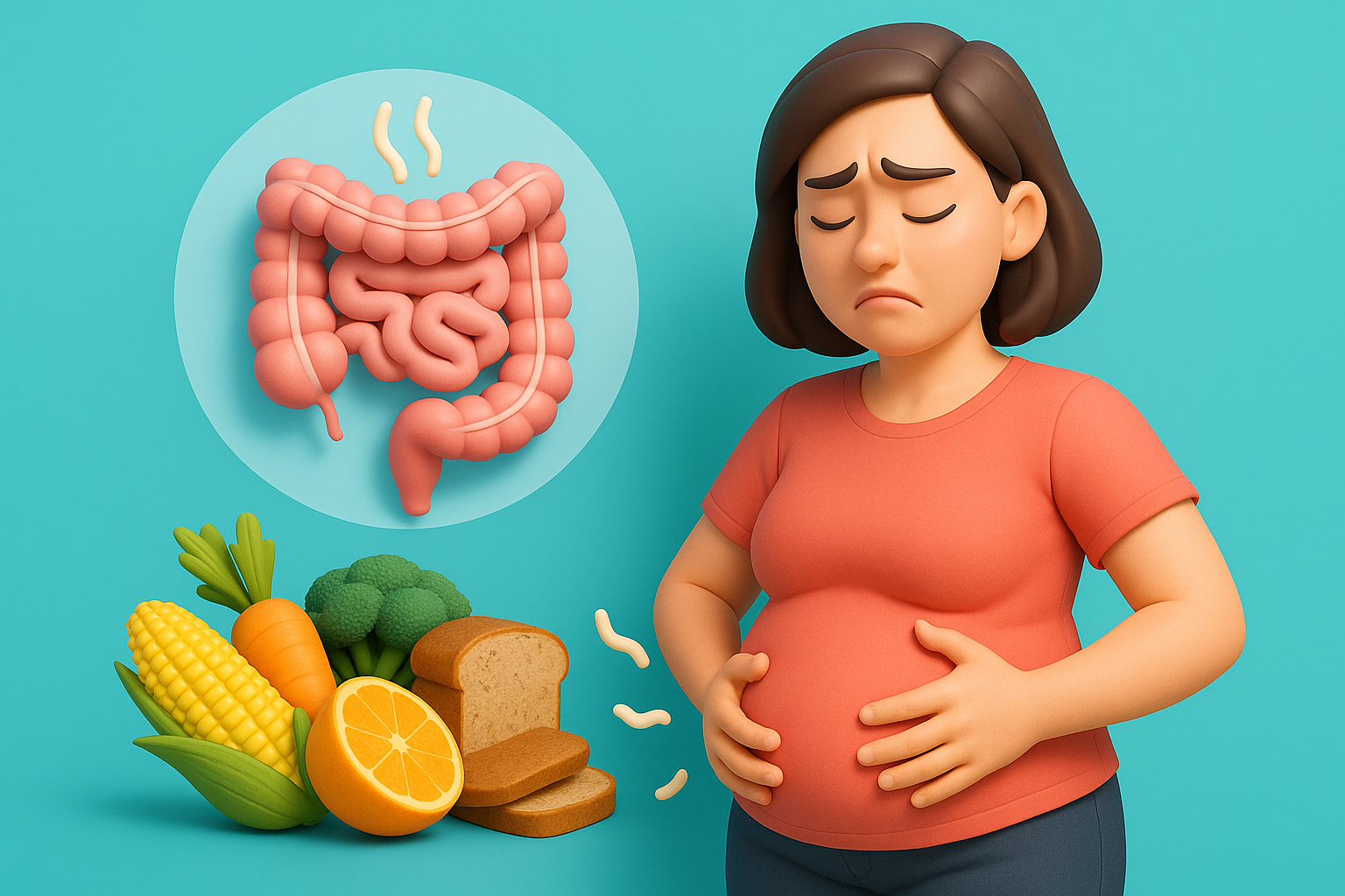 Đầy hơi chướng bụng do thiếu chất xơ