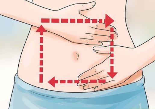 Người lớn xoa bụng theo chiều kim đồng hồ giúp cải thiện táo bón